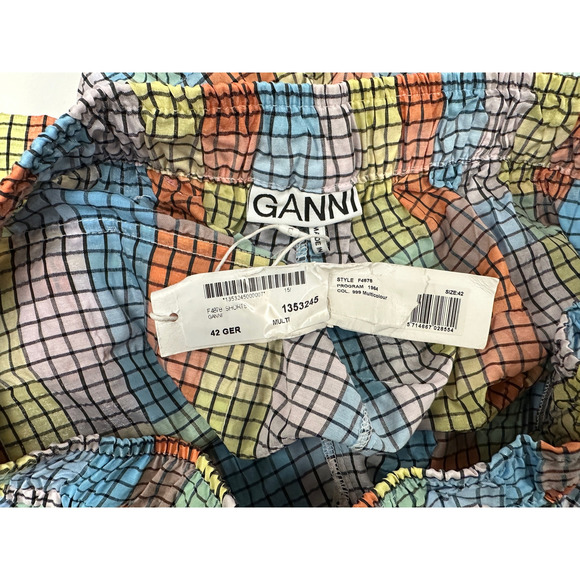 Ganni Printed Mini Shorts Brand New Women's Sz 12US /42GER - Picture 11 of 12